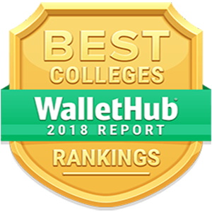 No. 26 of 112 schools listed in the 2018 Best Colleges Rankings by WalletHub